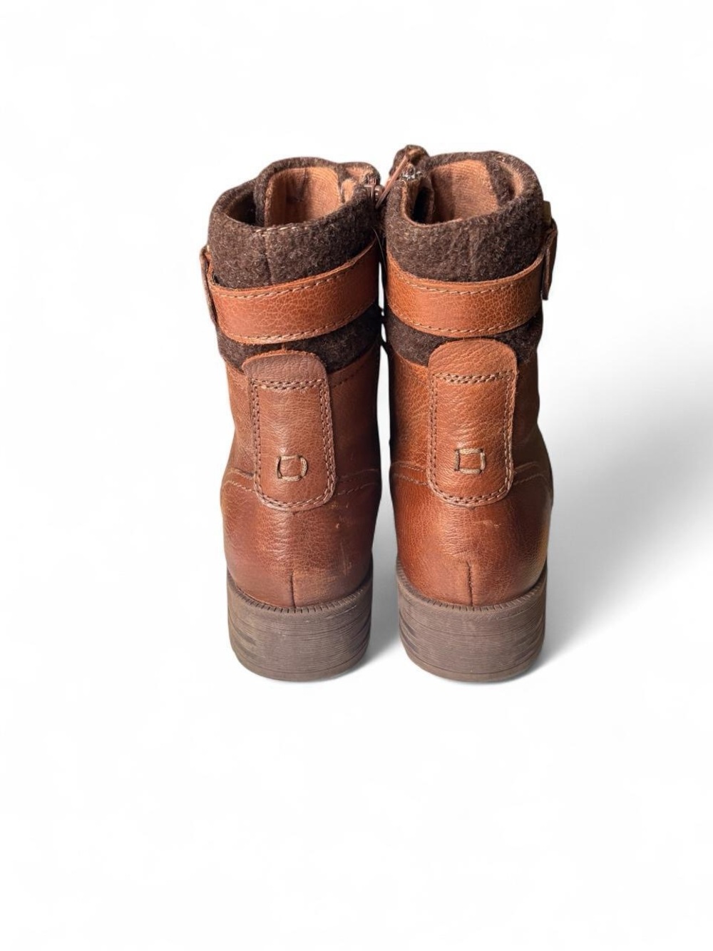 Earth Origins brown leather ankle combat syle boots with a boho vibe, size US 8 - Picture 5 of 8